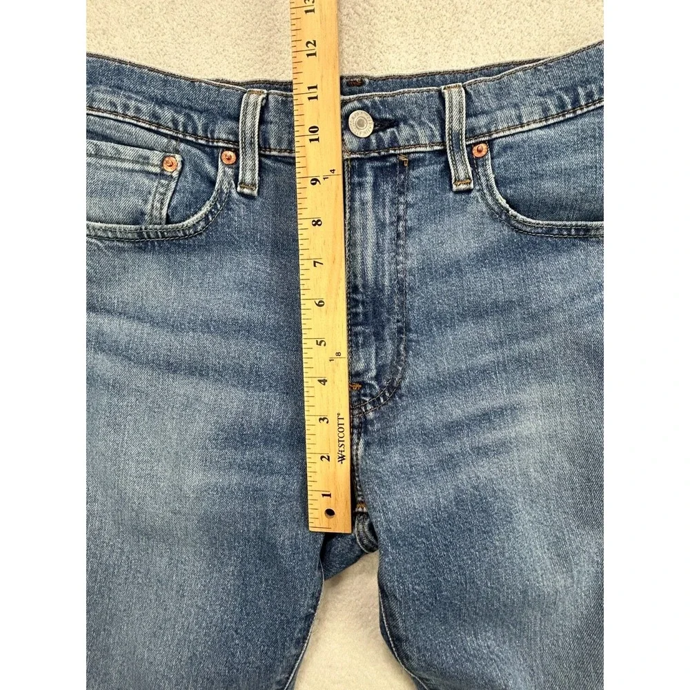 Levi's 502 Premium Men Stretch Blue Jean 33x32 (32x28) Big E Medium Wash Tapered